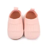 Baby & Toddler Basic Solid Color Flyknit Prewalker Shoes Pink