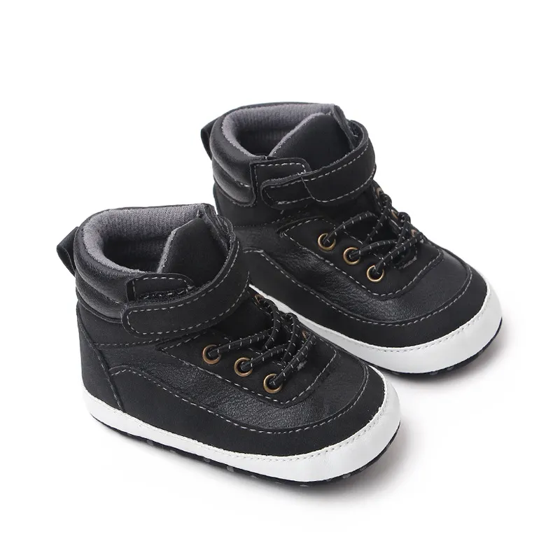 Baby & Toddler Velcro High Top Prewalker Shoes  Black big image 1