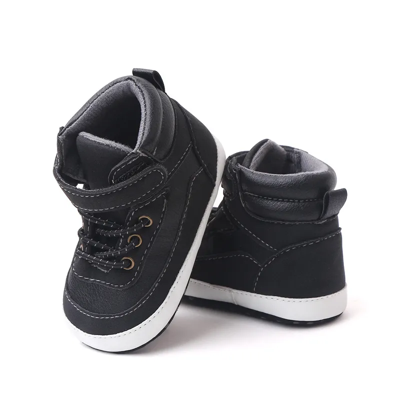 Baby & Toddler Velcro High Top Prewalker Shoes  Black image 3