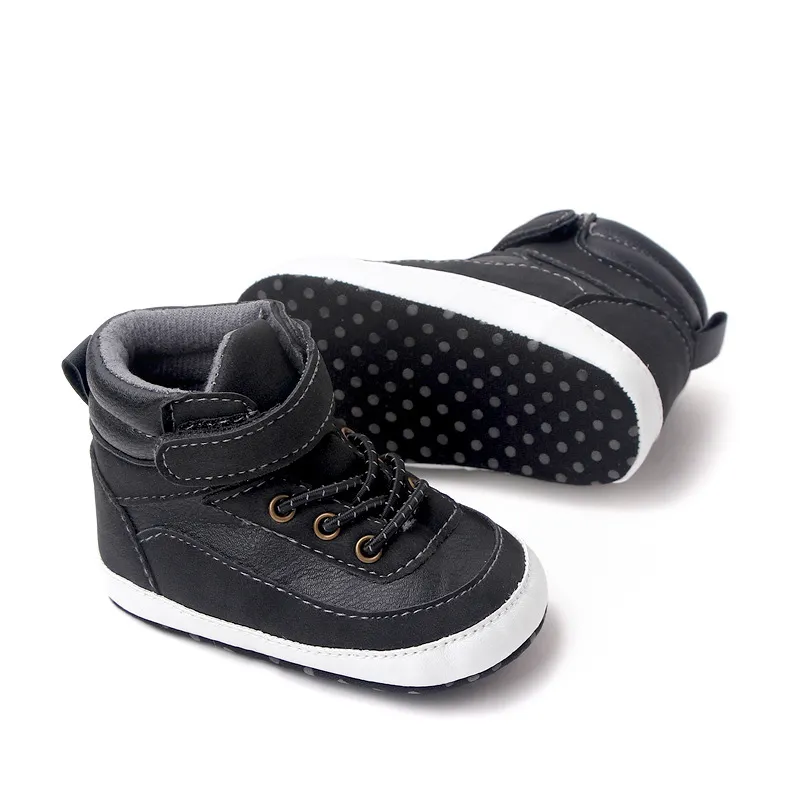 Baby & Toddler Velcro High Top Prewalker Shoes  Black image 4