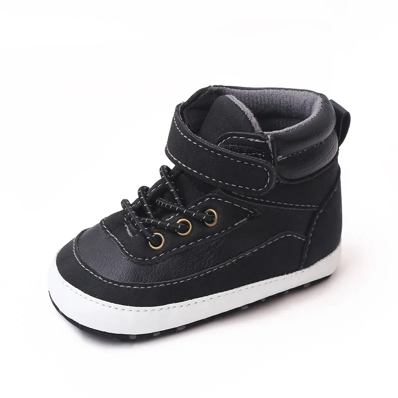 Baby & Toddler Velcro High Top Prewalker Shoes  Black image 5