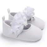 طفل / طفل زهرة الديكور أميرة الأحذية الصلبة أبيض