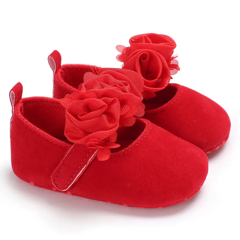 Baby / Toddler Flower Decor Princess Solid Shoes Red big image 1
