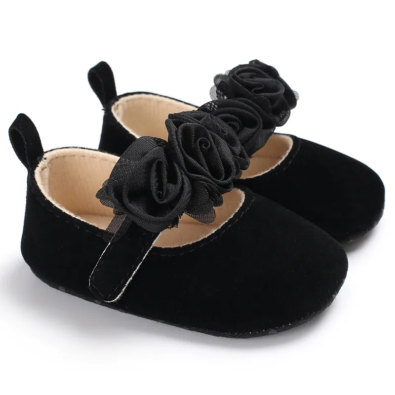 Baby / Toddler Flower Decor Princess Solid Shoes Black big image 1