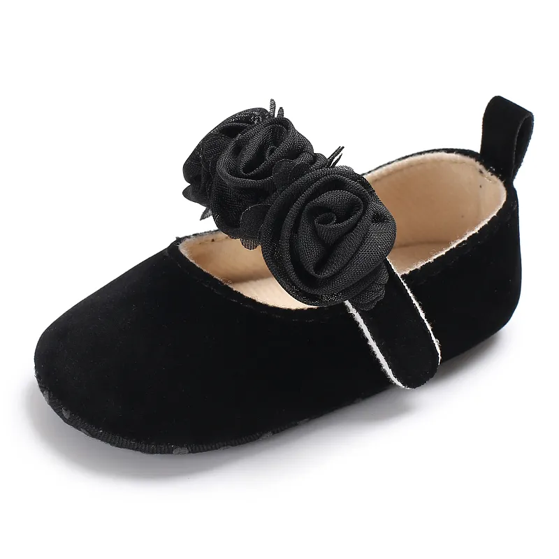 Baby / Toddler Flower Decor Princess Solid Shoes Black big image 1