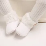 Baby / Toddler Girl Solid Button Fluff Knitted Casual Fleece-lining Prewalker Shoes  image 4
