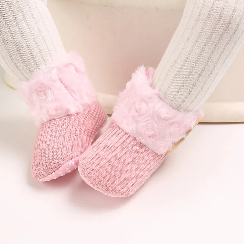 Baby Mädchen/Jungen Knopf Design Basic Einfarbiger Jumpsuit  Schuhe Rosa big image 1
