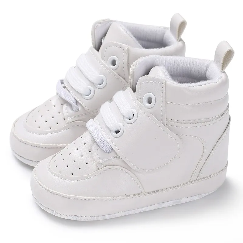 طفل / طفل صبي الصلبة عارضة تنفس الأحذية الرياضية أطفال prewalker أبيض big image 1