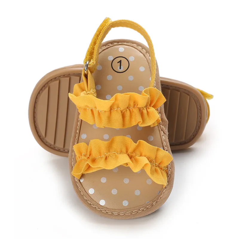 Baby / Toddler Ruched Dual Strap Sandals Yellow big image 1