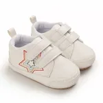 طفل / طفل صغير حذاء أبيض prewalker الرسم نجمة  image 3