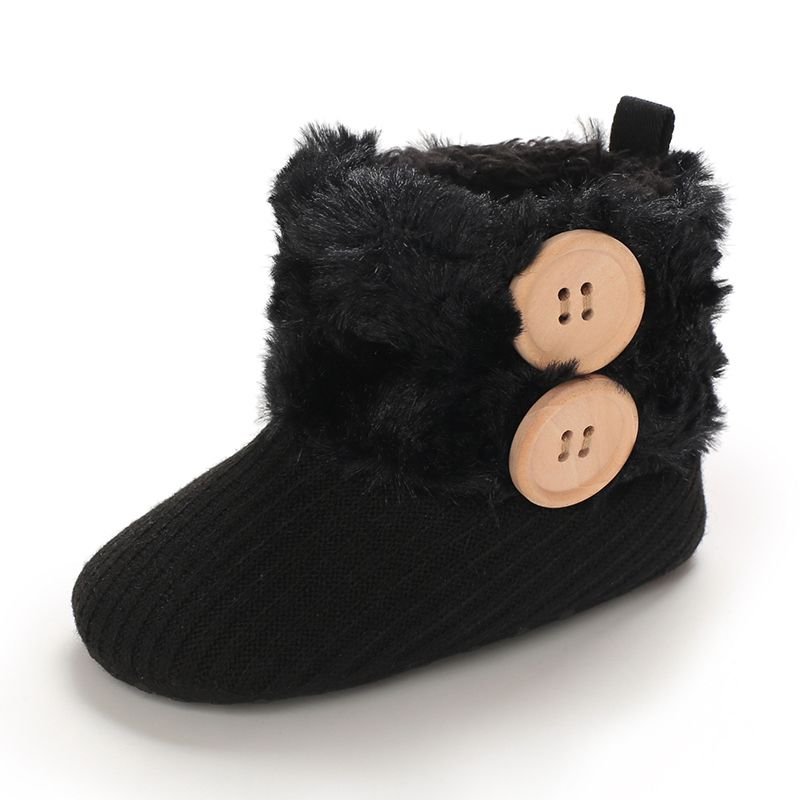 

Baby / Toddler Button Decor Thermal Plush Snow Boots