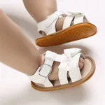Baby/Toddler Bow Decor Sweet Solid Non-slip Prewalker Sandals White image 6