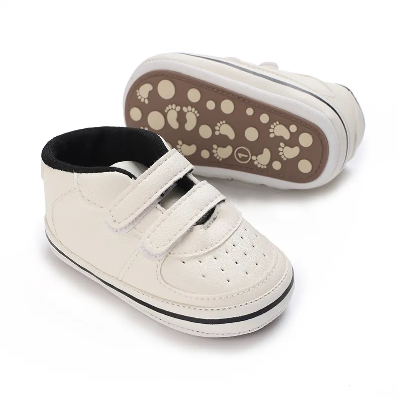 Baby Basic Velcro Soft Sole Prewalker Shoes Black big image 1