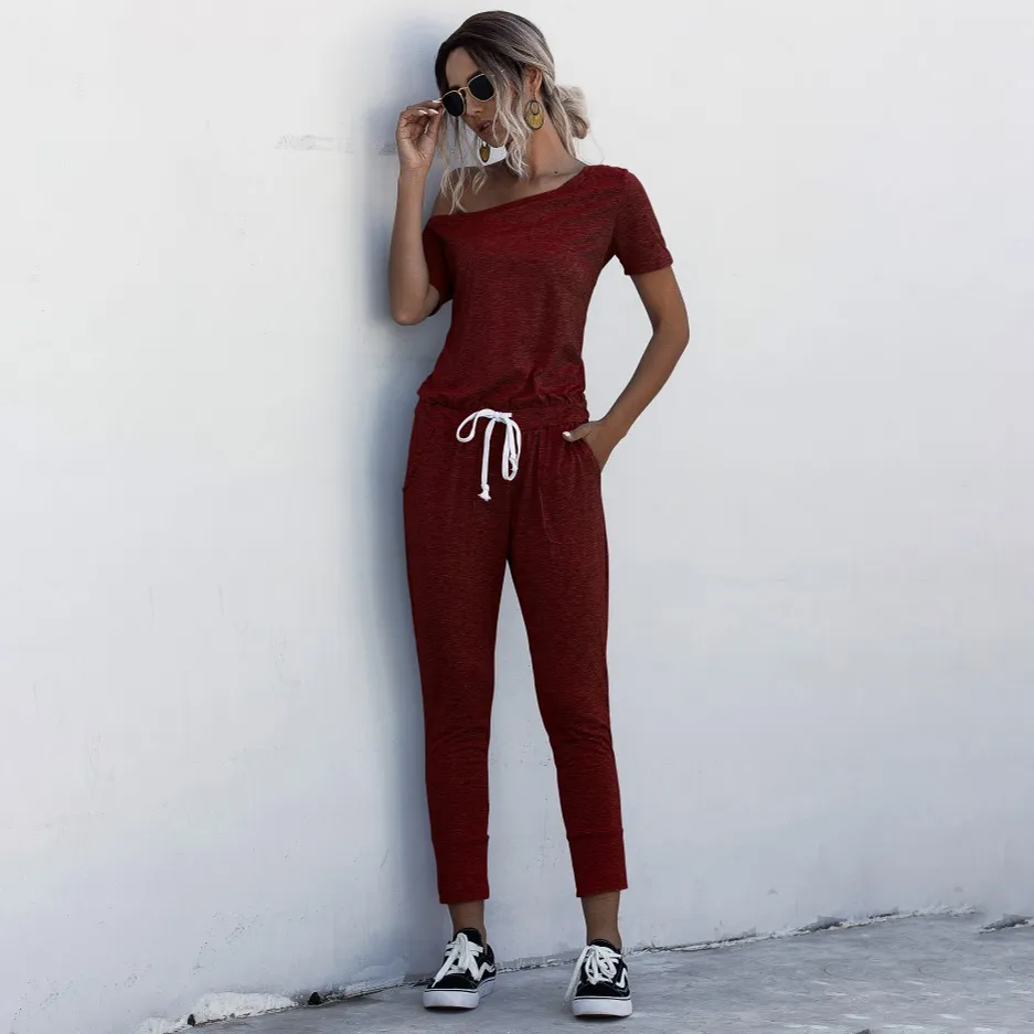 Casual Solid Off Shoulder jumpsuit  image 2