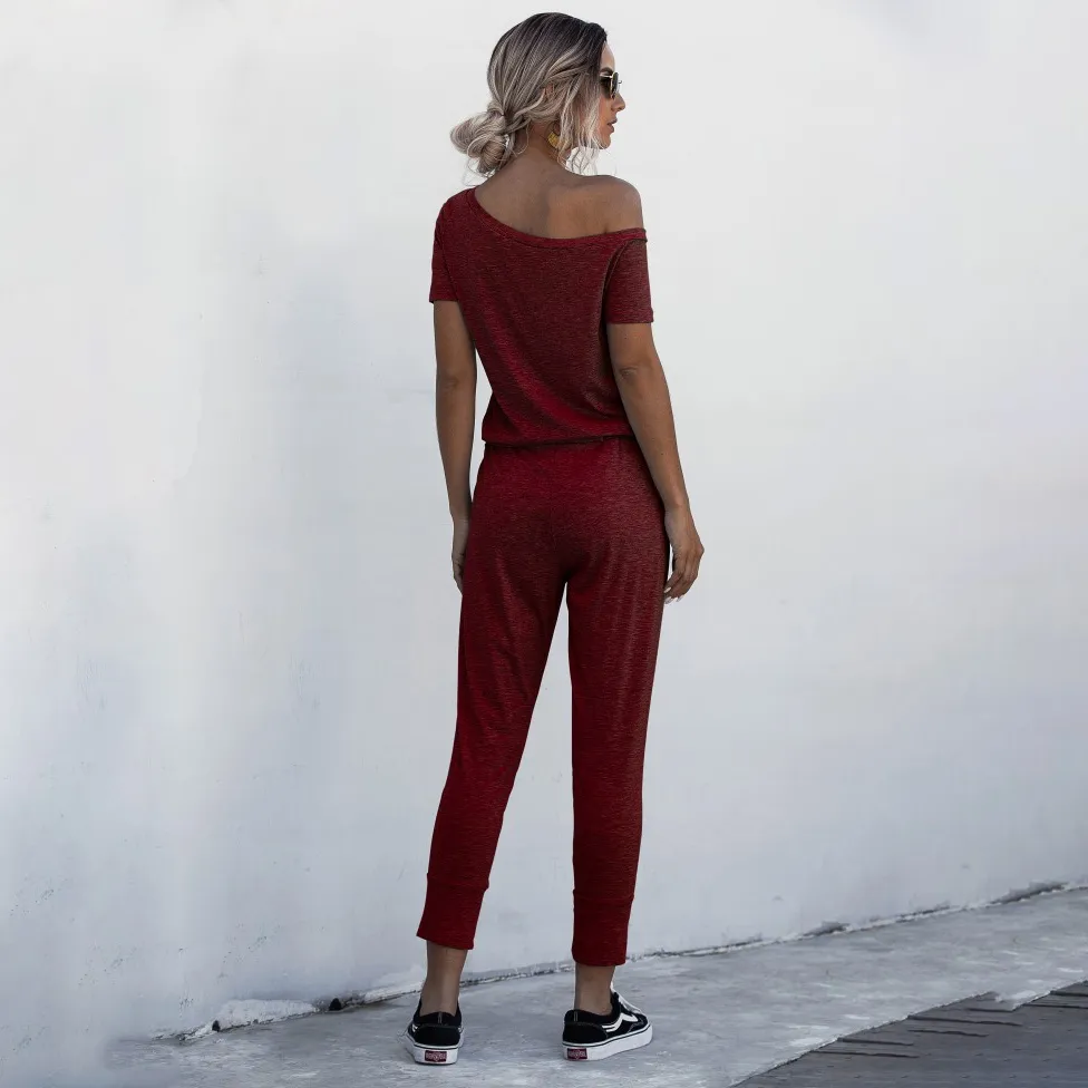 Casual Solid Off Shoulder jumpsuit  image 3