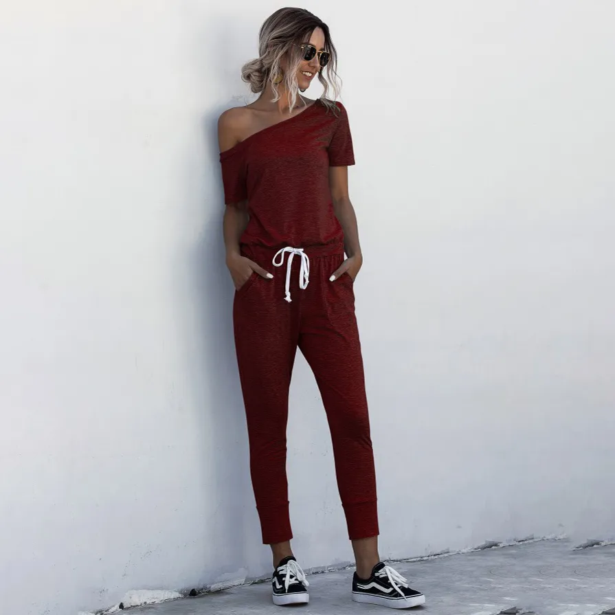 Casual Solid Off Shoulder jumpsuit  image 4