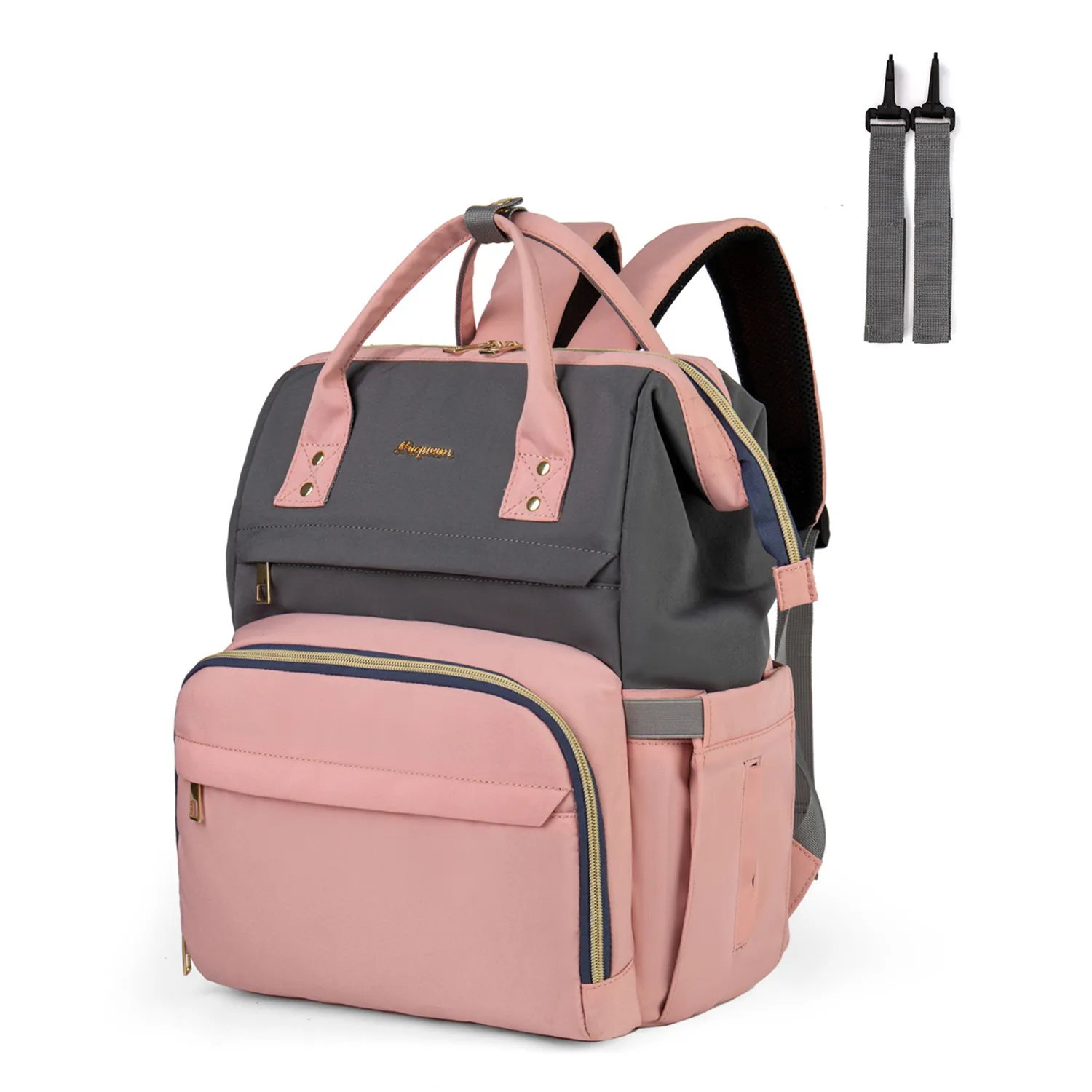 Diaper Bag Backpack Mom Bag Multifunction Waterproof Large Capacity Maternity Back Pack with Stroller Straps