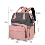 Diaper Bag Backpack Baby Bag Multifunction Waterproof Large Capacity Maternity Back Pack with Stroller Straps Color block