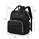 Diaper Bag Backpack Baby Bag Multifunction Waterproof Large Capacity Maternity Back Pack with Stroller Straps Black