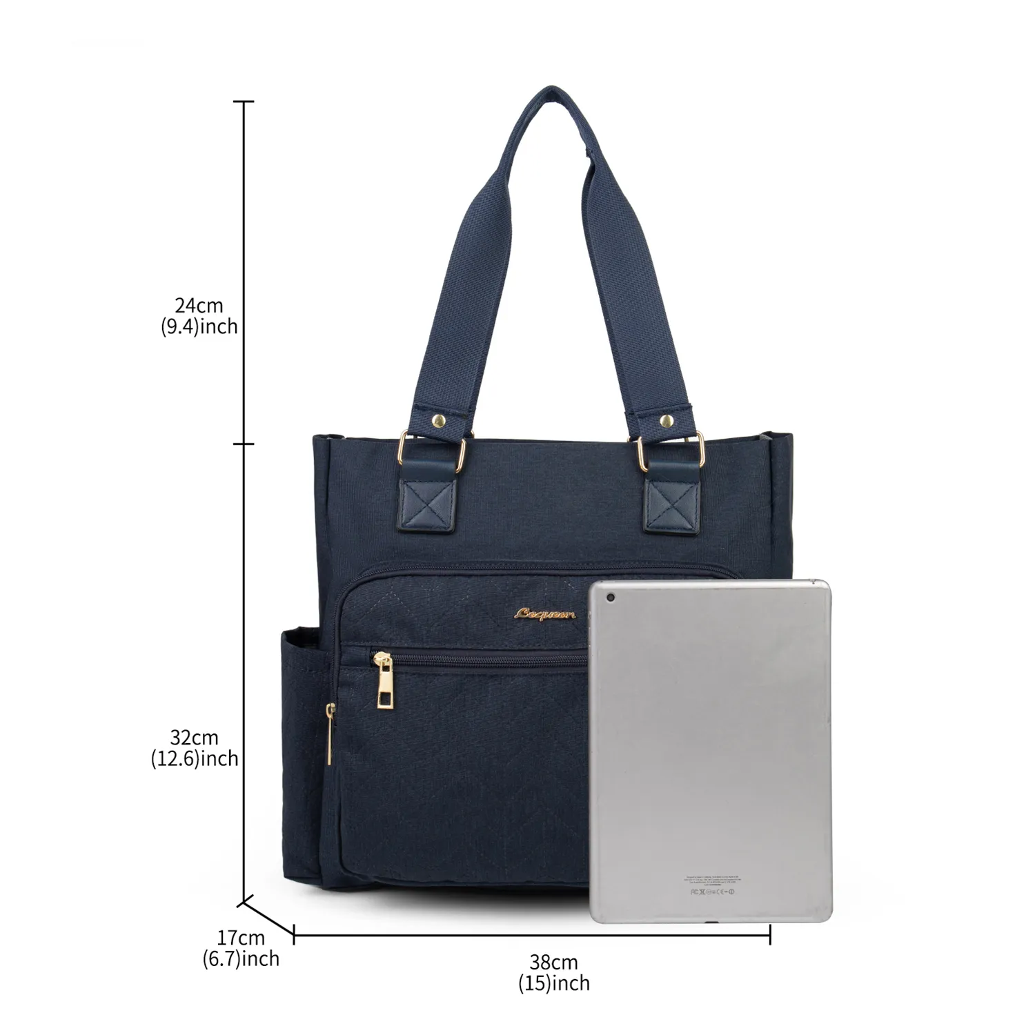 Diaper Bag Tote Multifunction Large Capacity Mom Bag Waterproof Travel Diaper Tote Solid Color Durable Handbag Blue