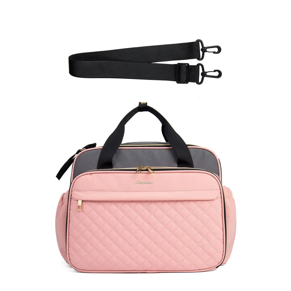 borsa mamma borsa per pannolini impermeabile di grande capacità con tracolla regolabile big image 1