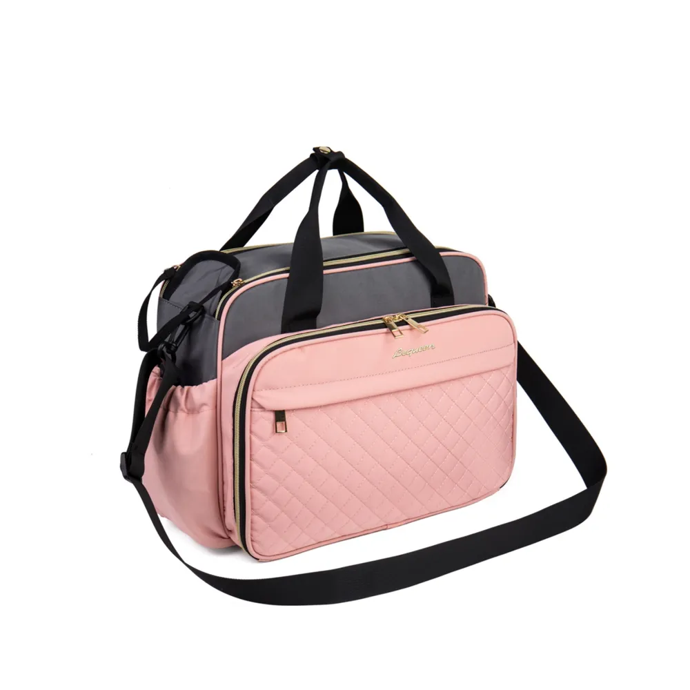 borsa mamma borsa per pannolini impermeabile di grande capacità con tracolla regolabile big image 7