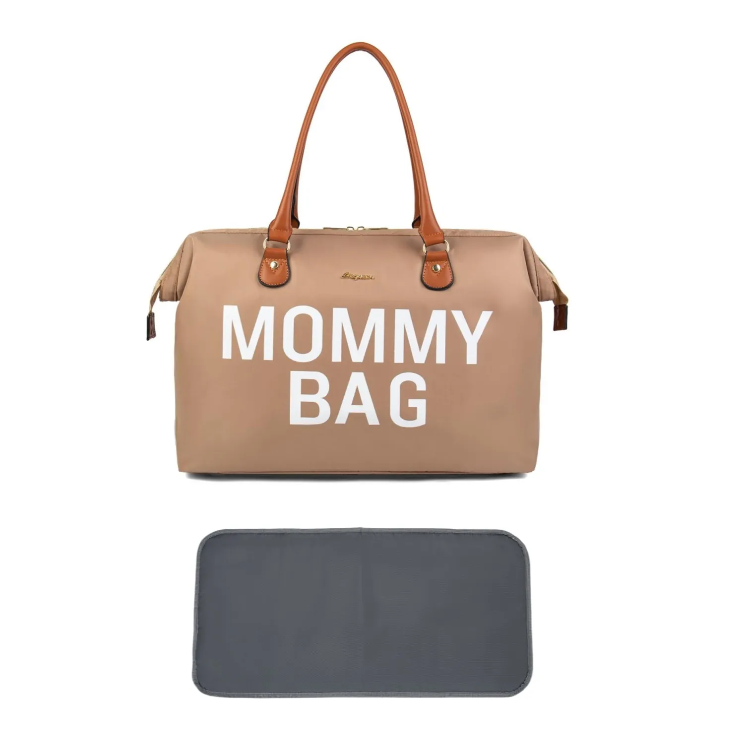 borsa per pannolini tote borsa per mamma con stampa lettera borsa per mamma borsa impermeabile di grande capacità  image 2