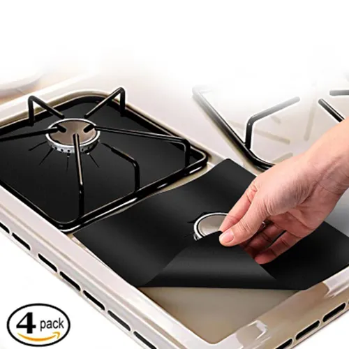 4-pcs cuisinière à gaz carré étui de protection lavable