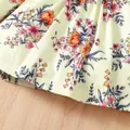 3pcs Floral Allover Long-sleeve Yellow Baby Set  image 4
