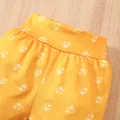 3pcs Floral Allover Long-sleeve Yellow Baby Set  image 5