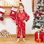 Mosaic Reindeer Family Matching Onesie Pajama for Dad - Mom - Kid - Baby (Flame Resistant) Red image 5