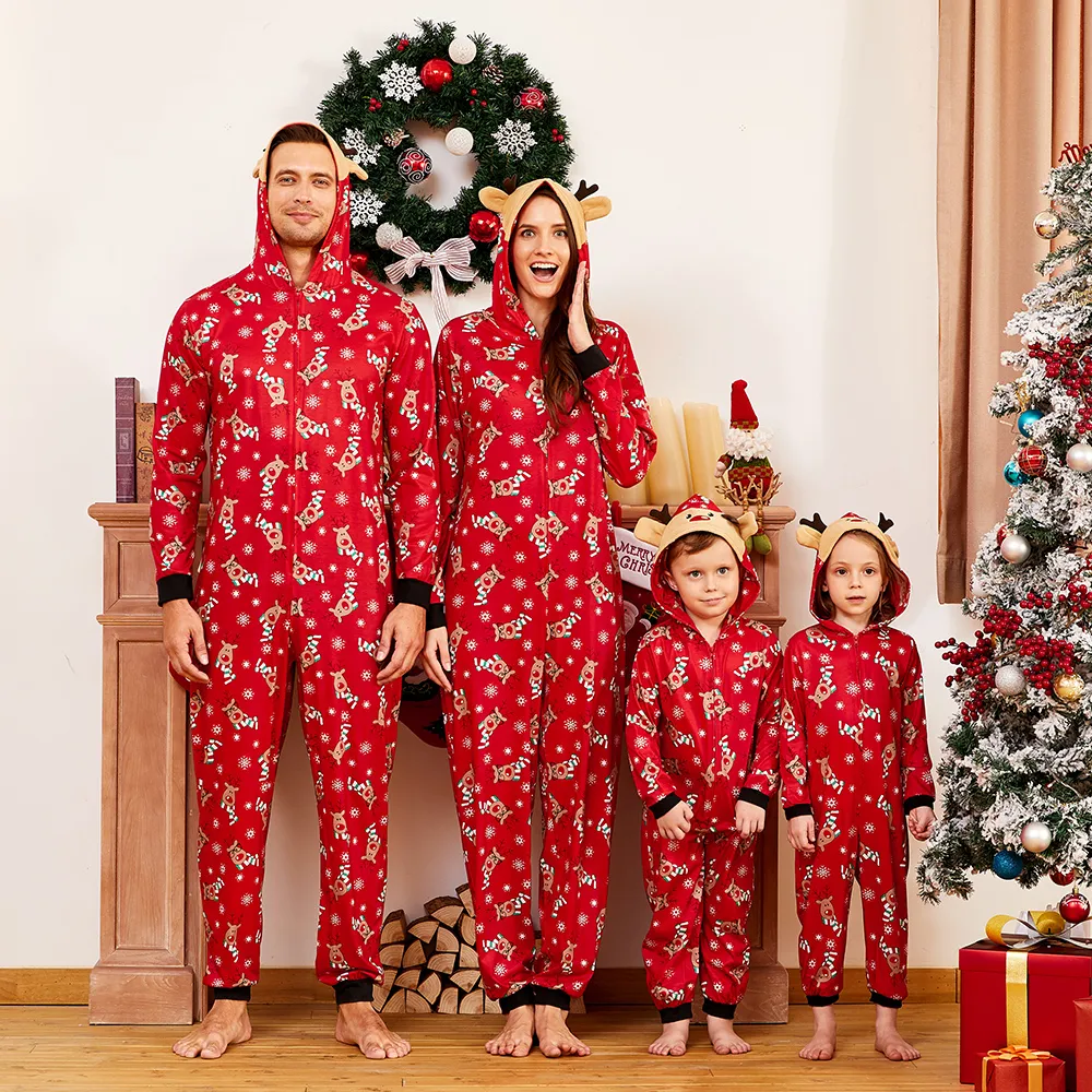Family Look Party Onesies Animal full print Matching Pajamas