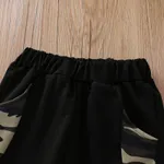 2-piece Toddler Boy 100% Cotton Star Camouflage Print Raglan Sleeve Pullover and Black Pants Set  image 6