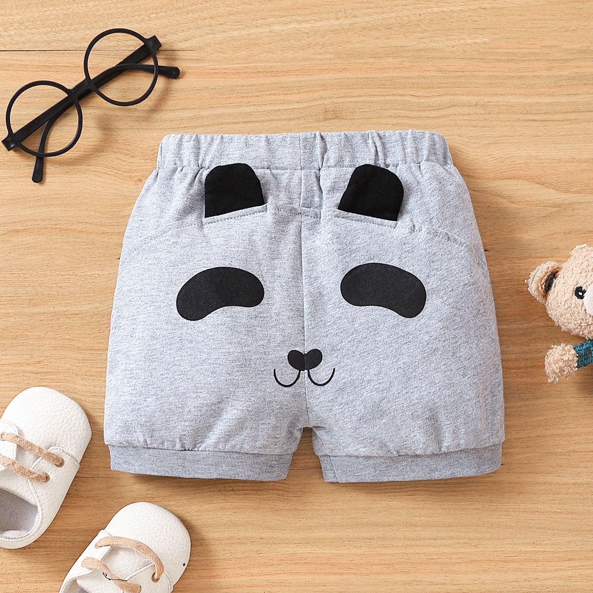 Baby Boy/Girl 95% Cotton Bear Pattern Shorts