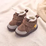 Toddler / Kid Colorblock Velcro Closure Fleece-lining Prewalker Shoes  image 3