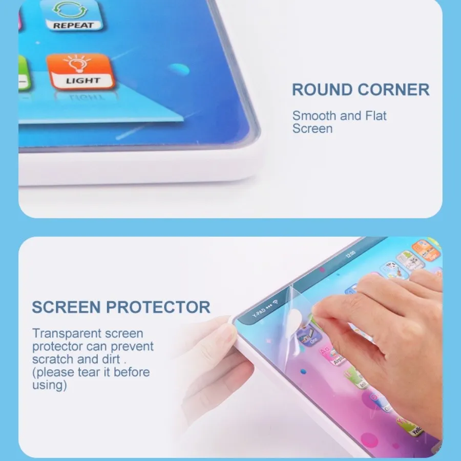 Touch Tablet Kid Laptop Educational Toy Blue image 5