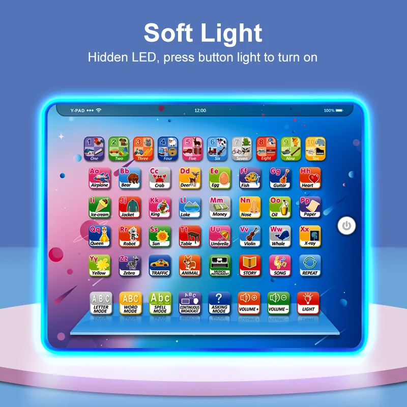 Touch Tablet Kid Laptop Educational Toy Blue image 6