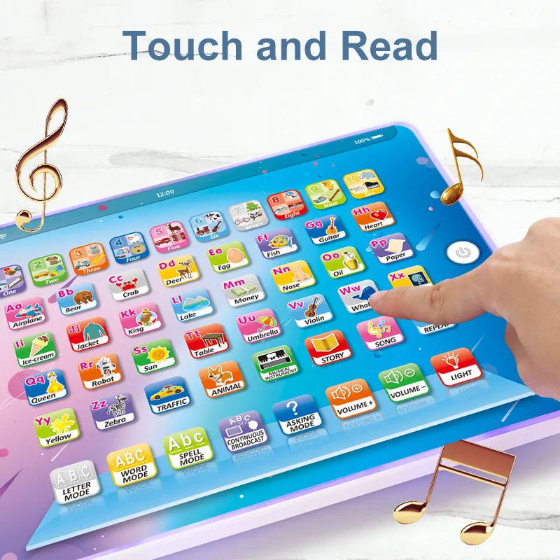 Touch-Tablet-Kind-Laptop-Lernspielzeug blau big image 1
