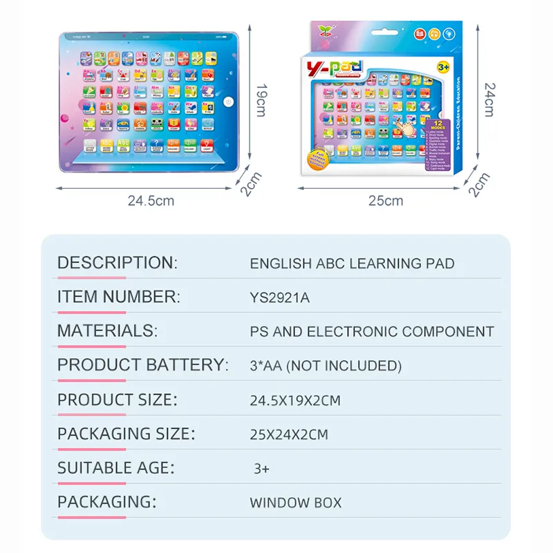 toque tablet criança laptop brinquedo educacional Azul big image 1