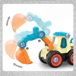 4-pack Engineering Vehicles Toys For Boys Trucks Car Stem Construction Building Set Educational Engineering Vehicle Car Toys  image 3