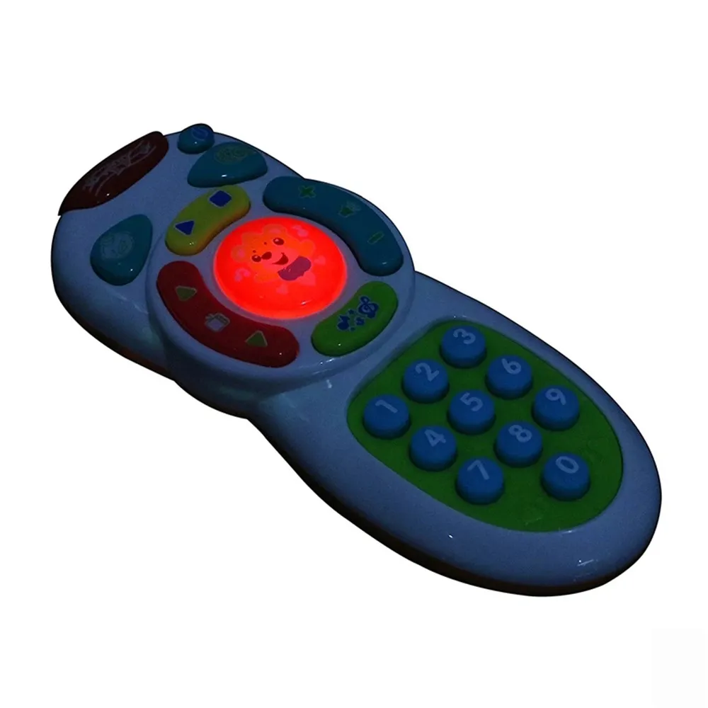 Juguete musical de control remoto de tv con luz y sonido, juguete remoto de aprendizaje de educación temprana Multicolor big image 1