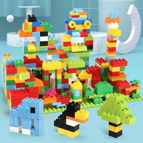 140Pcs Blocks DIY 3+ Years Old Play Educational Toy Building City Constructor Toys for Kids Model DIY Blocks (Random Color)