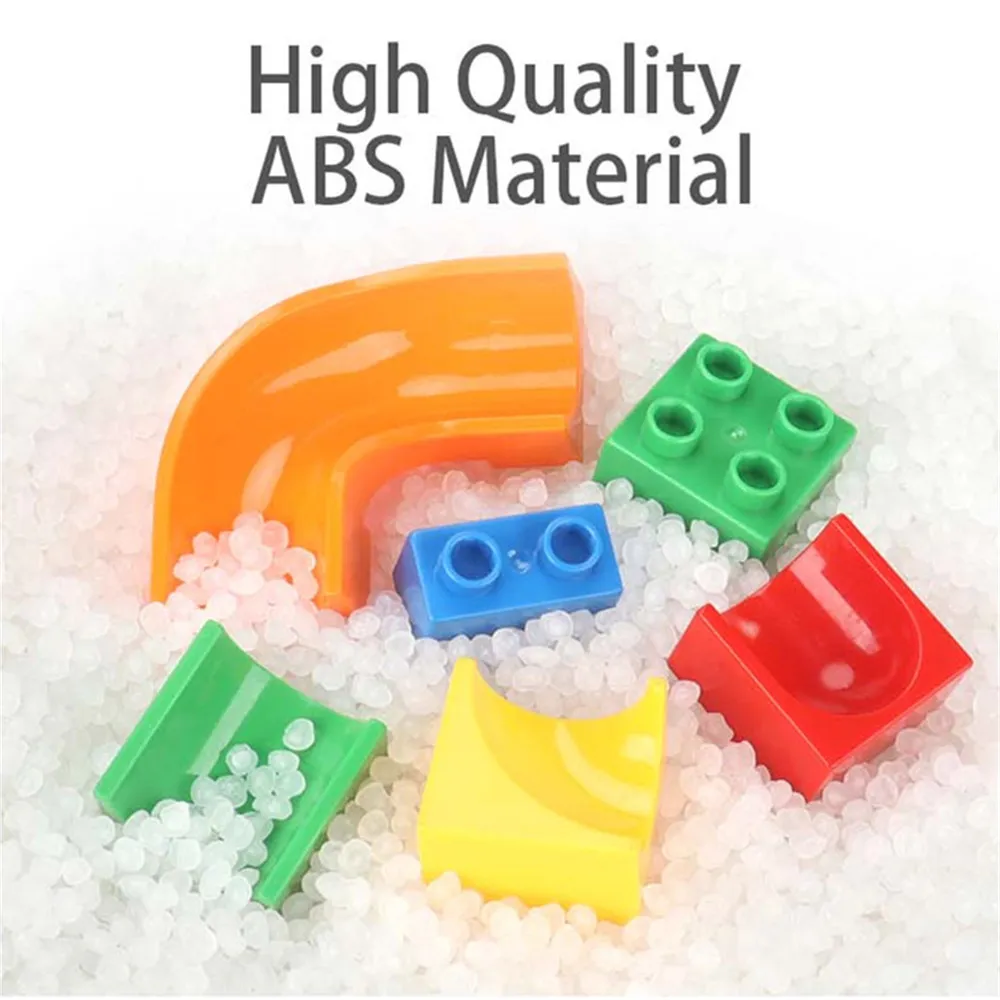 110-pack Marble Race Run DIY Maze Balls Building Blocks Funnel Slide Larger Size Bricks Educational Kids Toys For Children Gift (Random Color)  image 1