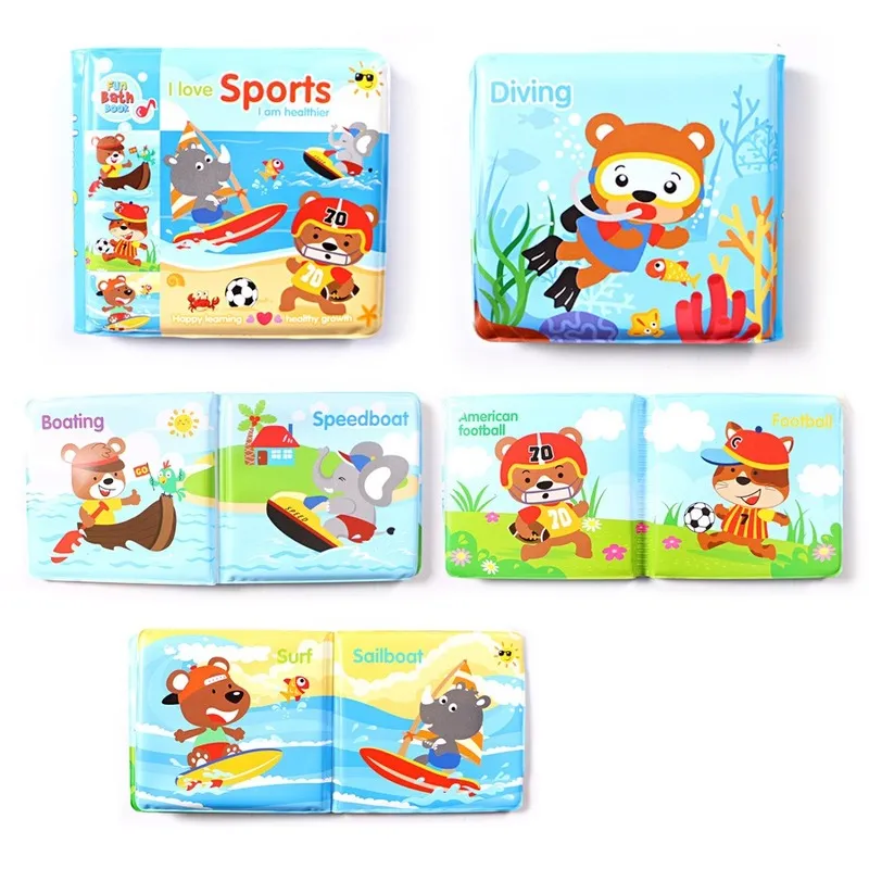 Floating Baby Bath Books Education Toy Baby Bathtime Toy Intelligence Development Floating Cognize Book Bath Toy  image 1