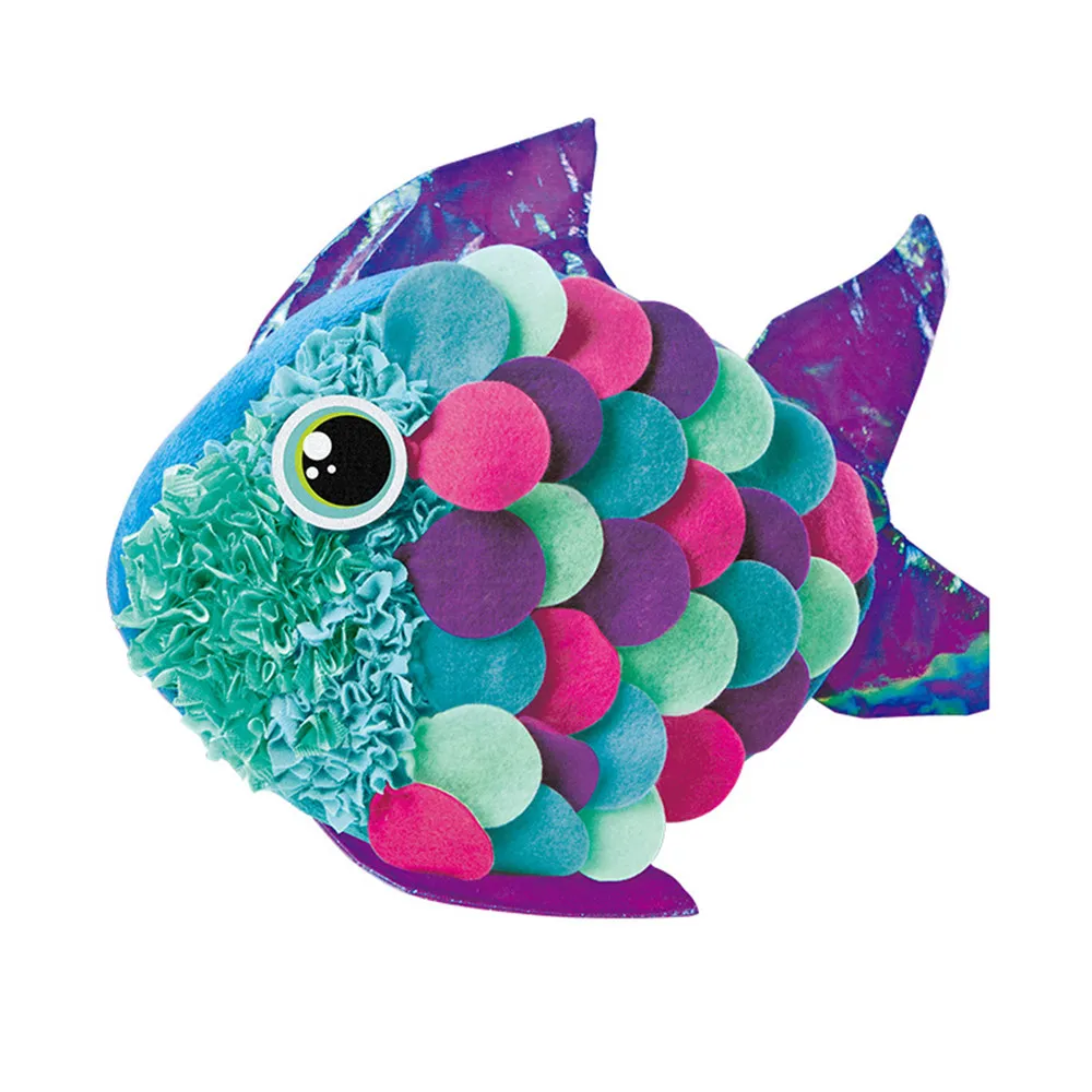 DIY Material Package Arts Crafts Making Kids Pillow Handmade Plush Toys Parent-Child Interactive Toys Blue