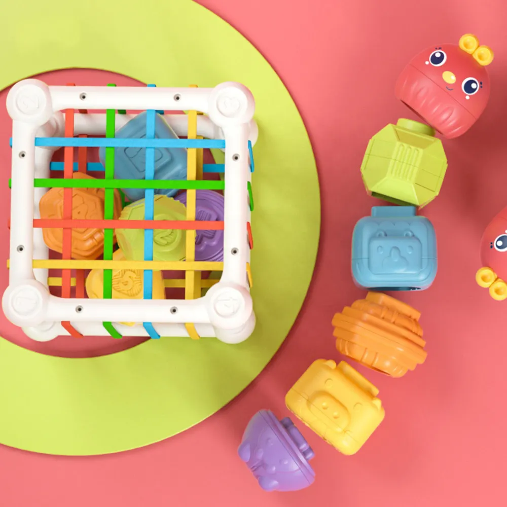 Jouet De Tri De Forme De Bébé Montessori Apprenant Des Jouets éducatifs Jouet De Trieur De Cube De Forme Sensorielle (couleur Aléatoire)