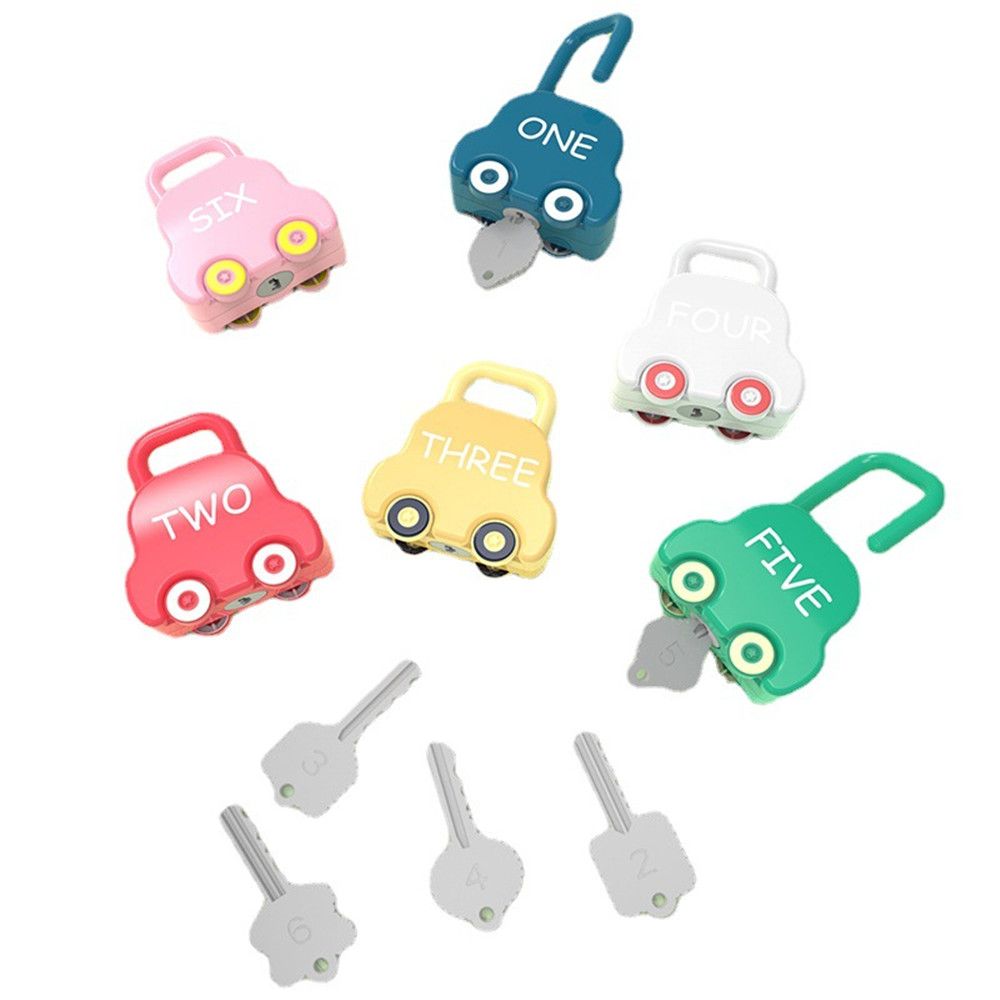 Montessori Educational Toys Cartoon Car Unlocking Game Number Matching Counting Learning Games Toys
