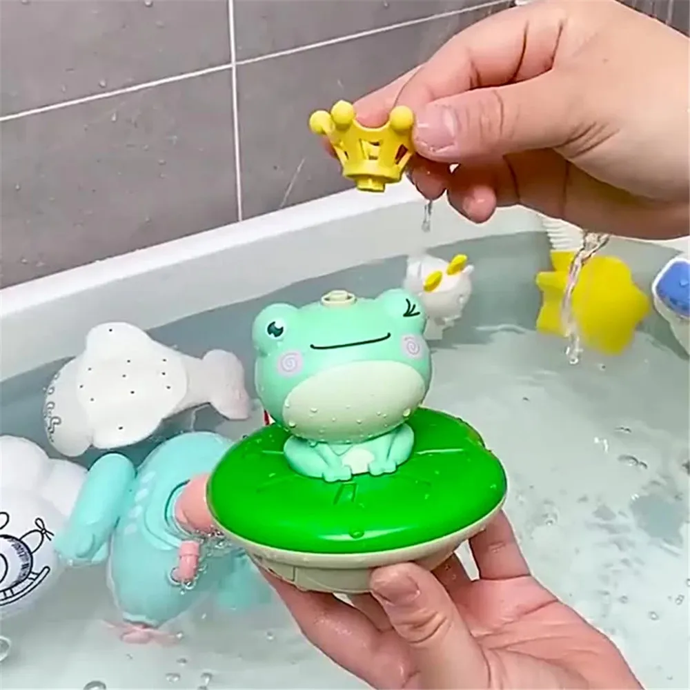 

Electric Bath Toys Spray Water Floating Rotation Frog Sprinkler Shower Toys for Kid Swimming Bathroom Bathtub