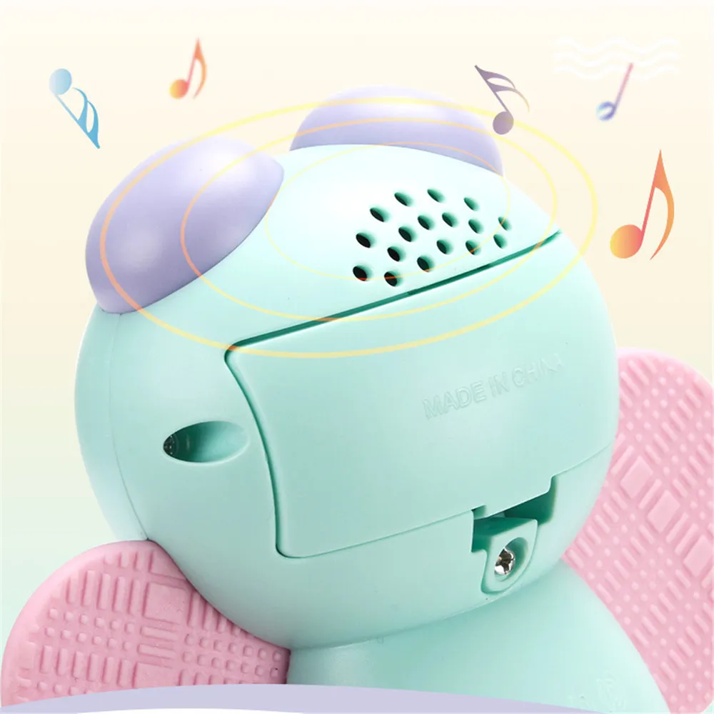 Baby Music Flashing Teether Rattle Toys Hand Bells Mobile Infant Stop Weep Tear Rattles (widgets color random) Green image 3