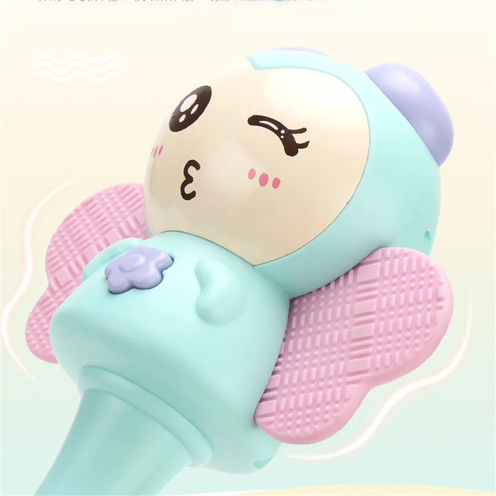Baby Music Flashing Teether Rattle Toys Hand Bells Mobile Infant Stop Weep Tear Rattles (widgets color random) Green image 4
